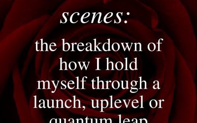 Behind the scenes: how I hold myself through a launch, quantum leap or uplevel